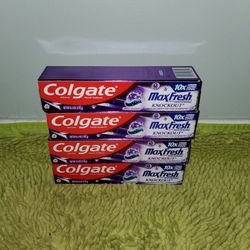 4 Colgate Toothpaste Maxfresh 6.3oz Mint Fusion