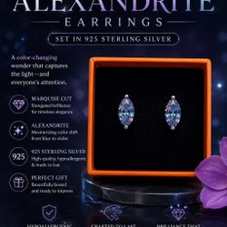 Marquise Cut Alexandrite Earrings