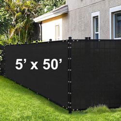 $40 (New in Box) Outdoor 5x50 ft privacy fence, mesh shade cover for garden wall yard backyard