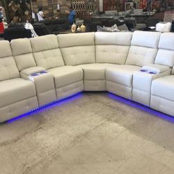 Power Reclining Sectional In Stock For Immediate Delivery 