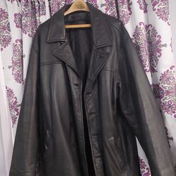 Men's Genuine Leather Jacket 3/4 Length. 