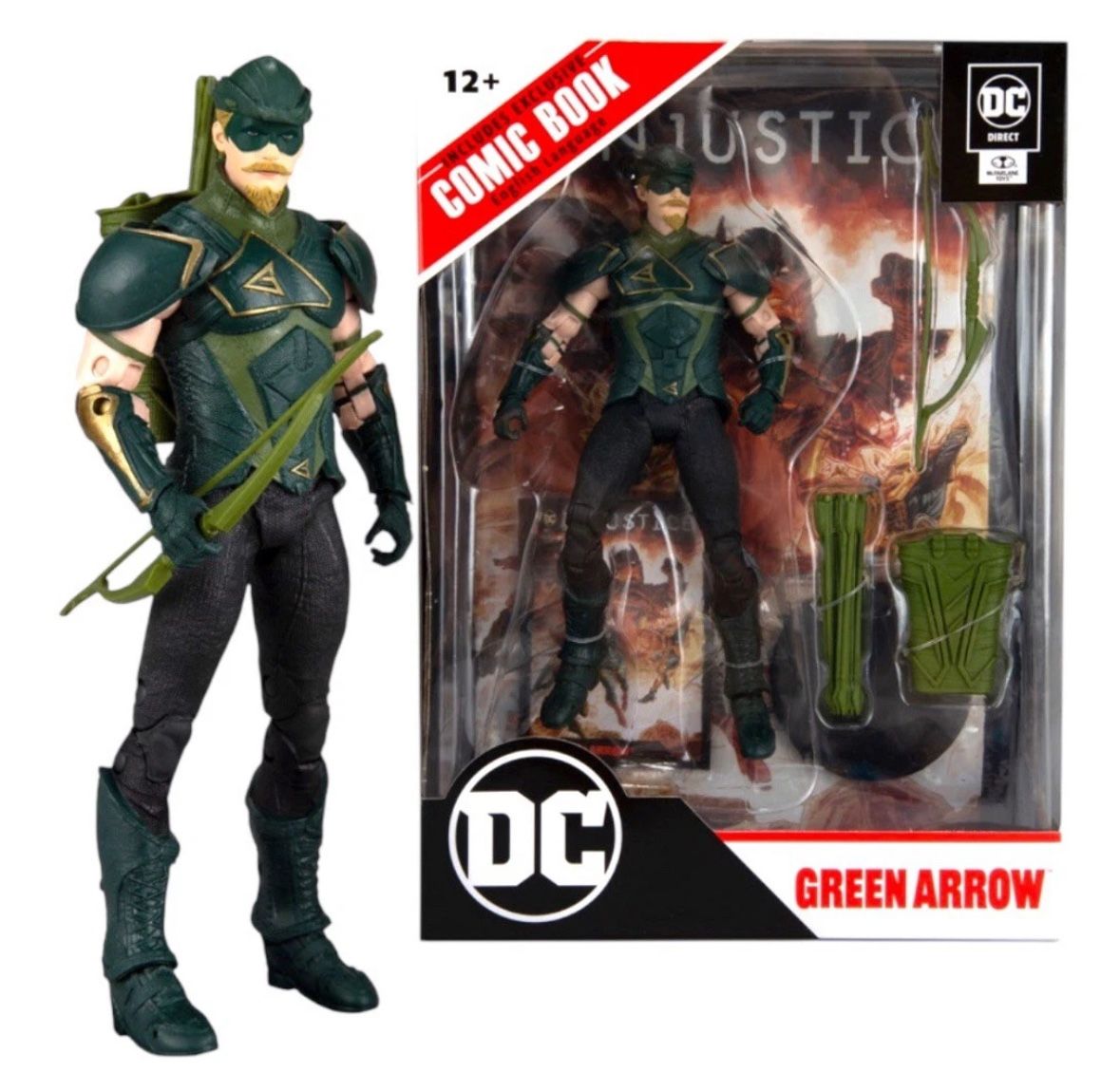 McFarlane DC GREEN ARROW W / Injustice 2 Comic Page Punchers 7" Action Figure