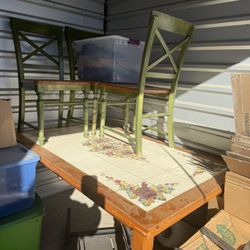Tile/Wood Table Set 