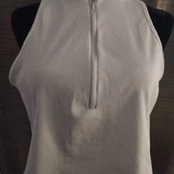 Brand New Ribbed Zipper Crop Top Medium Large X Large