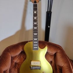 Precision Guitar Kits 59 Carved Top Single Pickup Custom Electric Guitar - Gold