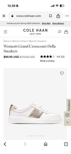 Cole Haan Real Leather Sneakers 8.5