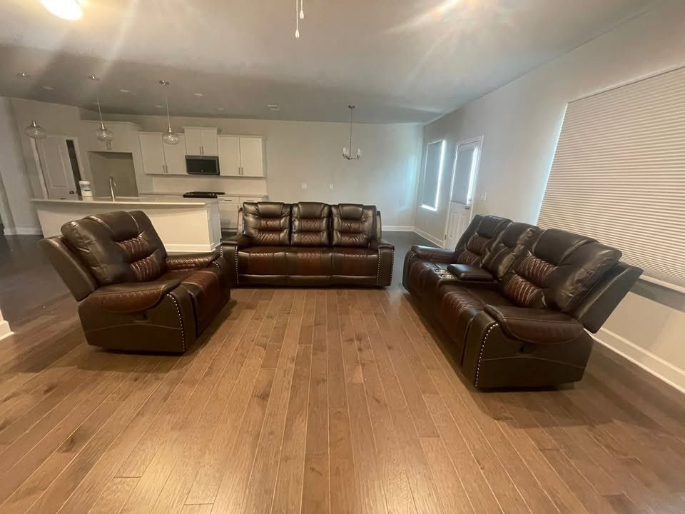 TWO TONE RECLINER SET 3 PIECES (SOFA LOVESEAT AND CHAIR) $1620!!
