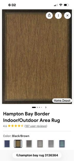 New Hampton Bay Border Indoor/Outdoor Area Rug