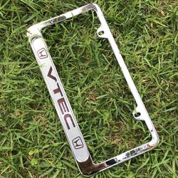 Heavy Duty High Quality Stainless Steel Honda Civic Coupe Sport Car Accord VTEC Engine License Plate Frame Bracket Polished Metal JDM Japanese Imports