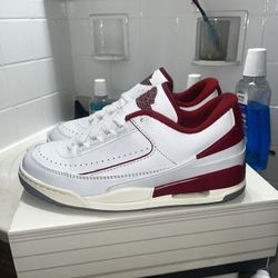 Men Jordan 2/3 Low White Red 8.5 