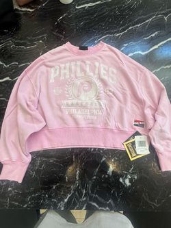 Philadelphia Phillies New Era Cooperstown Collection Pink Cropped Sweatshirt – Women’s S