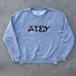 Rare Vintage Nike x AT&T Gray Fleece Crewneck