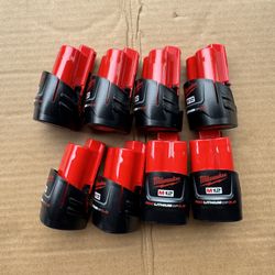 Milwaukee Batteries M12 2ah 30ea