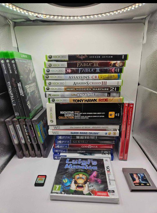"Multi-Platform Retro Gaming Collection:
Xbox Classics, Wii Favorites & PS4 Hits +
Luigi's Mansion
