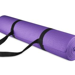 All-Purpose 1/4-Inch High Density Anti-Tear Exercise Yoga Mat with Carrying Strap
