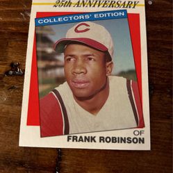 Frank Robinson 25th anniversary Baseball Card.