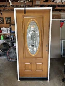 New entry door 36” fiberglass pre hung