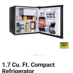 Haier 1.7 cu. ft. compact refrigerator, Perfect For Office Or Dorms 
