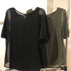 Beautiful Black And Olive Green Working ton Shirts
