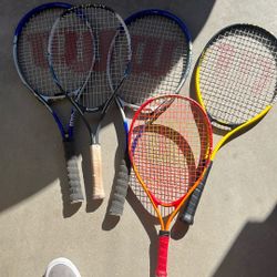 5 Wilson Tennis Rackets 