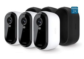 🔥NEW🔥 Arlo Essential 2K 2nd Generation Outdoor Security Camera – White, 3 Pack