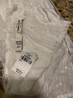 Abercrombie 100% cotton Scarf women girl white brand new sequence