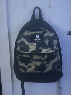 BAPE Camo Backpack – Black/Tan Streetwear Book Bag