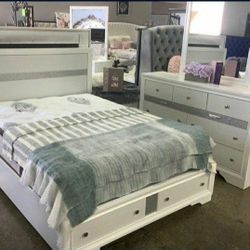 White Storage Bedroom Set Same Day Delivery