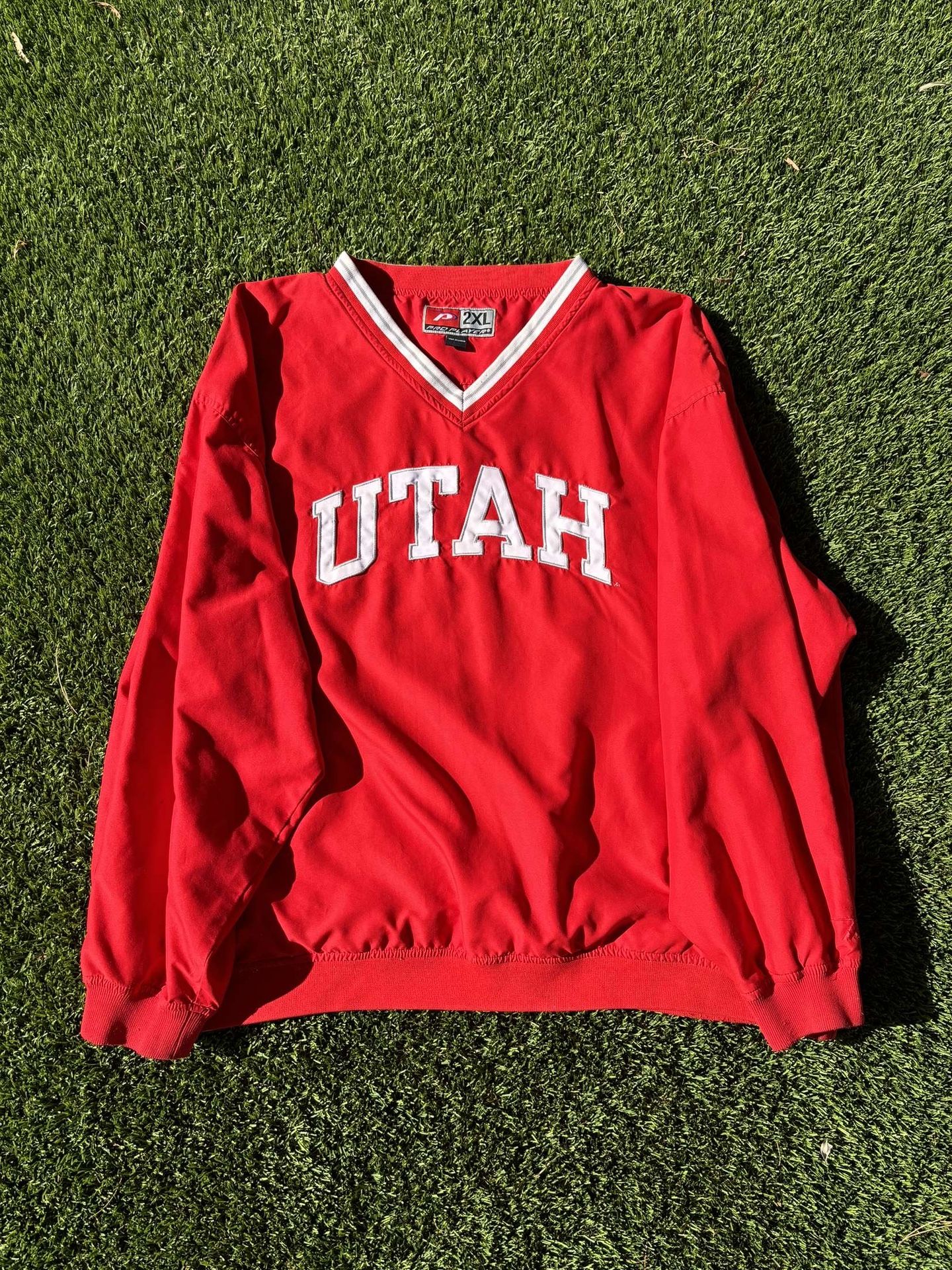 Utah Utes Red Pro Player Vintage Classic Pullover Sweatshirt 