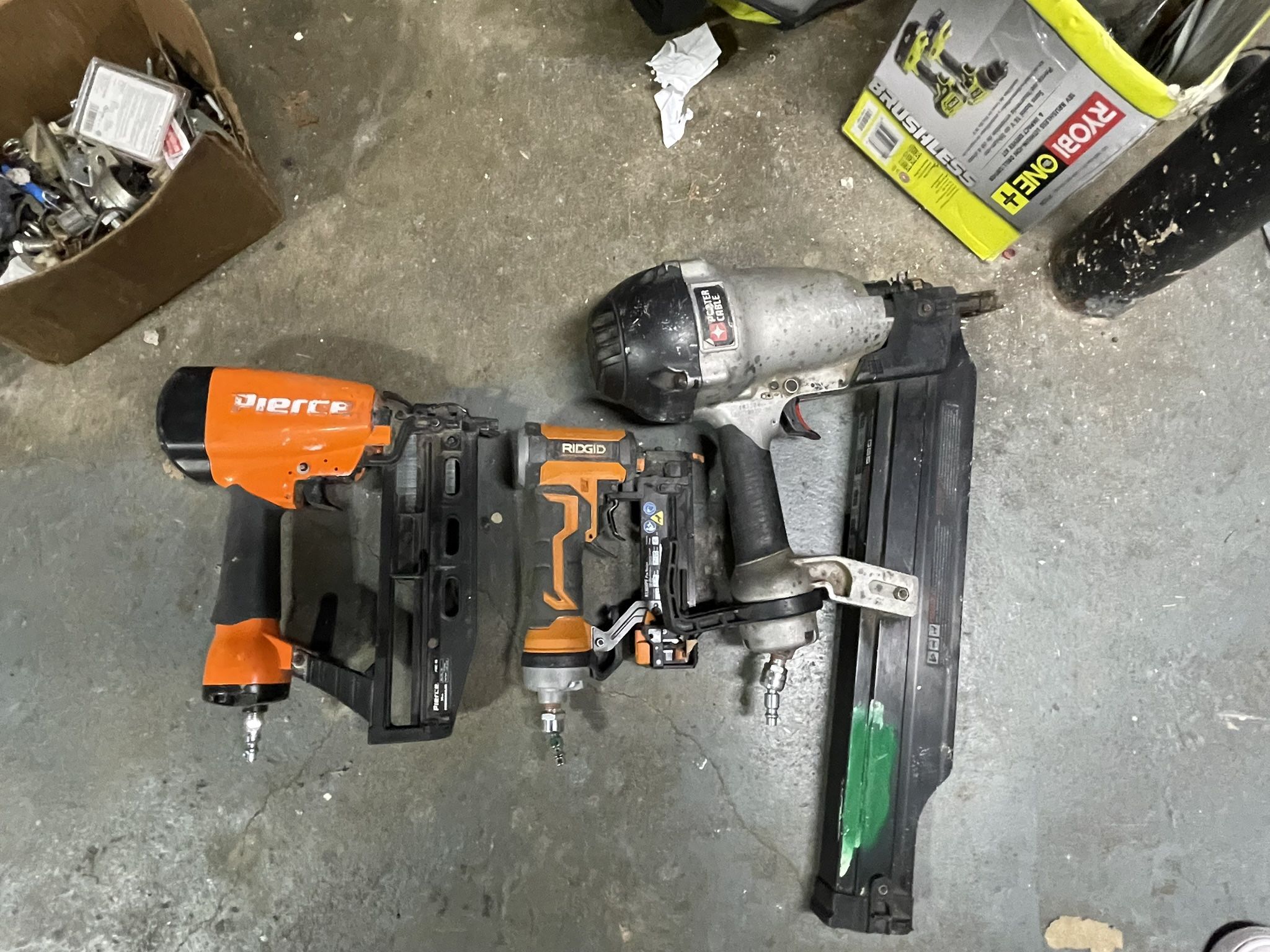21 Degree Framing Gun. 16g Finish Nailer And 18g Brad Nailer