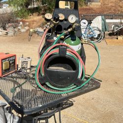Portable Oxygen And Acetylene Rig Full Tanks