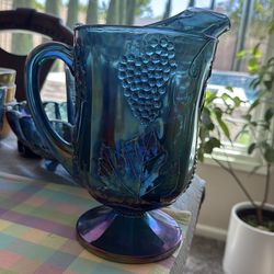Harvest Grape Glass Pitcher, Fruit Bowl & 4 cups