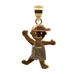 Woman’s Ladies 10k Tri Toned Rose White Yellow Gold Little Boy Son Charm Pendant For Necklace GP3118132