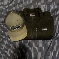 Authentic 100% Patagonia  one size fit all Baseball cap Patagonia XXL , long sleeve sweater Set! 2pc  