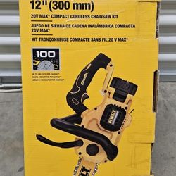 New 20V dewalt 12" chainsaw kit