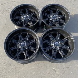 New 20” Gloss Black Fuel Darkstar Wheels for 8x170 F250 F350 and Excursion Wheels Rims