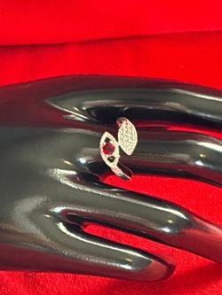 Red Evil Eye Sterling Silver 925 Mex Ring