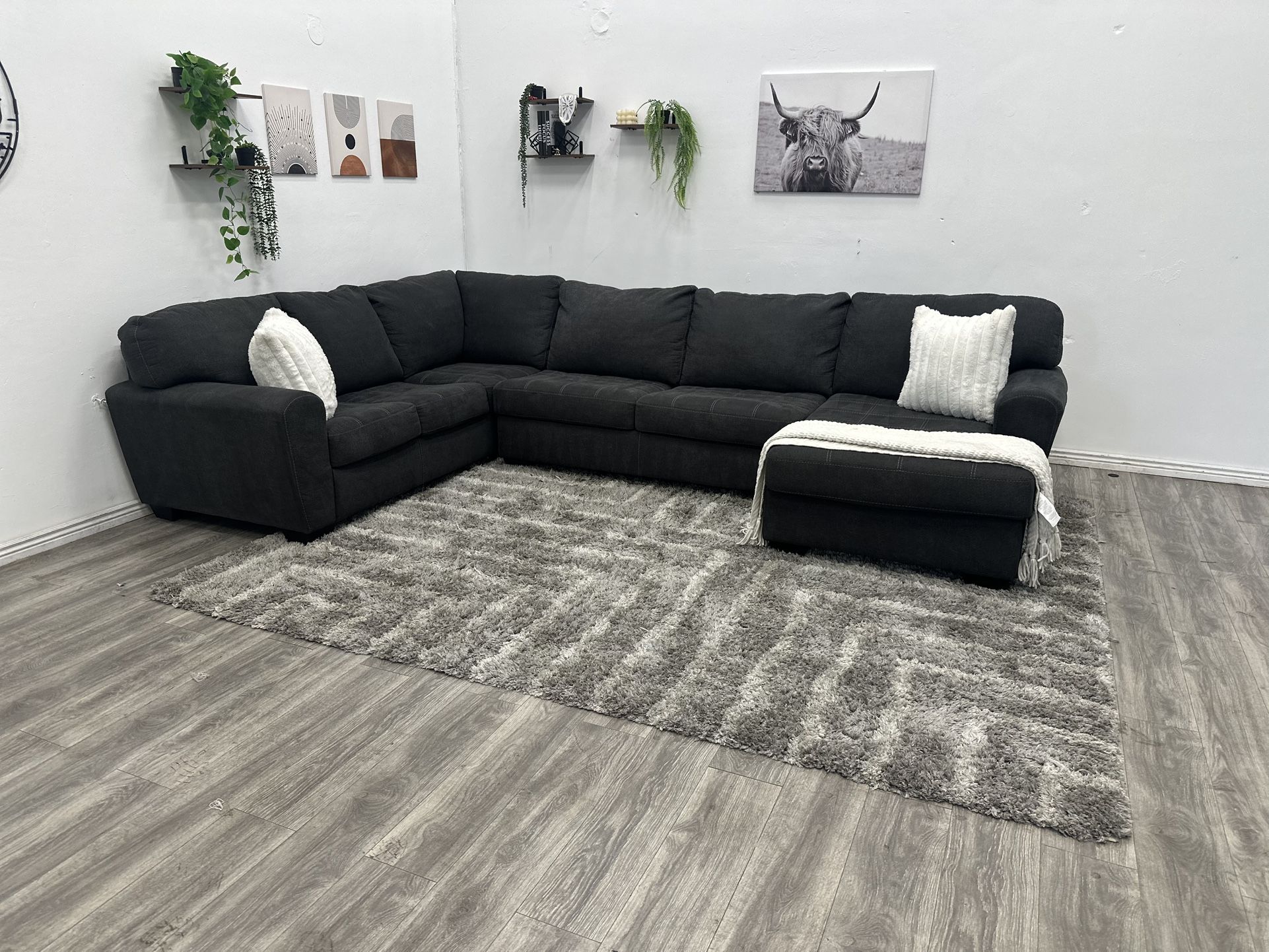 Grey Sectional Couch - Free Delivery