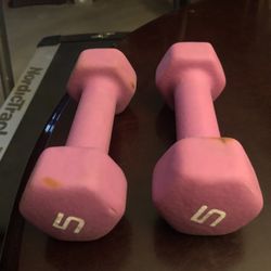 Pair of 5 Lb Dumbbells 