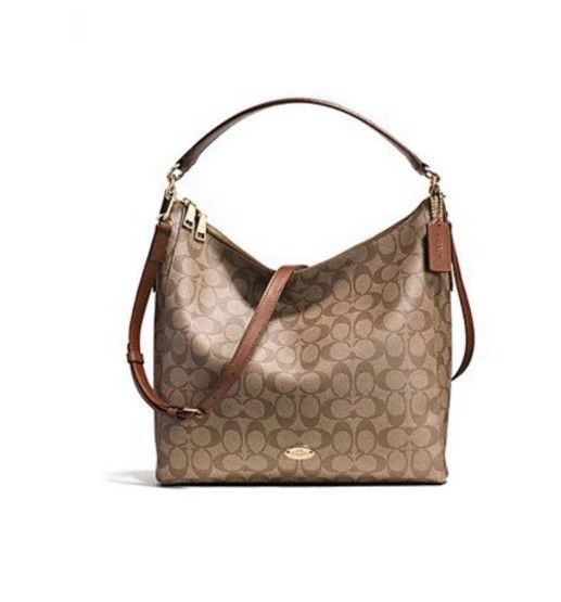 Coach Celeste Convertible Hobo In Signature Coated Canvas