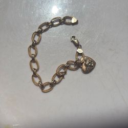14k Yellow Gold Bracelet with Angel Charm 