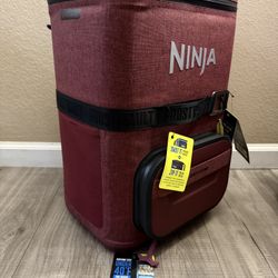 Ninja FrostVault Go 36-can Backpack Soft Cooler w Cold Dry Zone (Canyon Red)