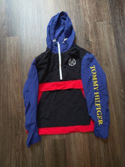Tommy Hilfiger Colorblock Hooded Pullover Windbreaker Jacket