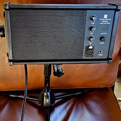 TOA SM-25M Powered Stage Monitor Speaker, a self-contained personal monitoring system designed for stage, studio, or rehearsal use. It features a buil