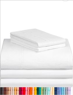 Split King Sheets for Adjustable Bed, Soft Deep Pocket Bed Sheets Set, 5PC
LuxClub Silky Fitted Sheet & Pillowcase Sets, Breathable Hotel Luxury Beddi