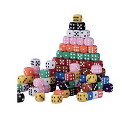 100 Pieces Dices 12mm Game Dice Set 6 Sided Round Corner Dices for Tenzi, Farkle, Yahtzee, Bunco or Teaching Math