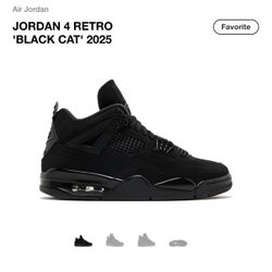 JORDAN 4 RETRO 'BLACK CAT' 2025