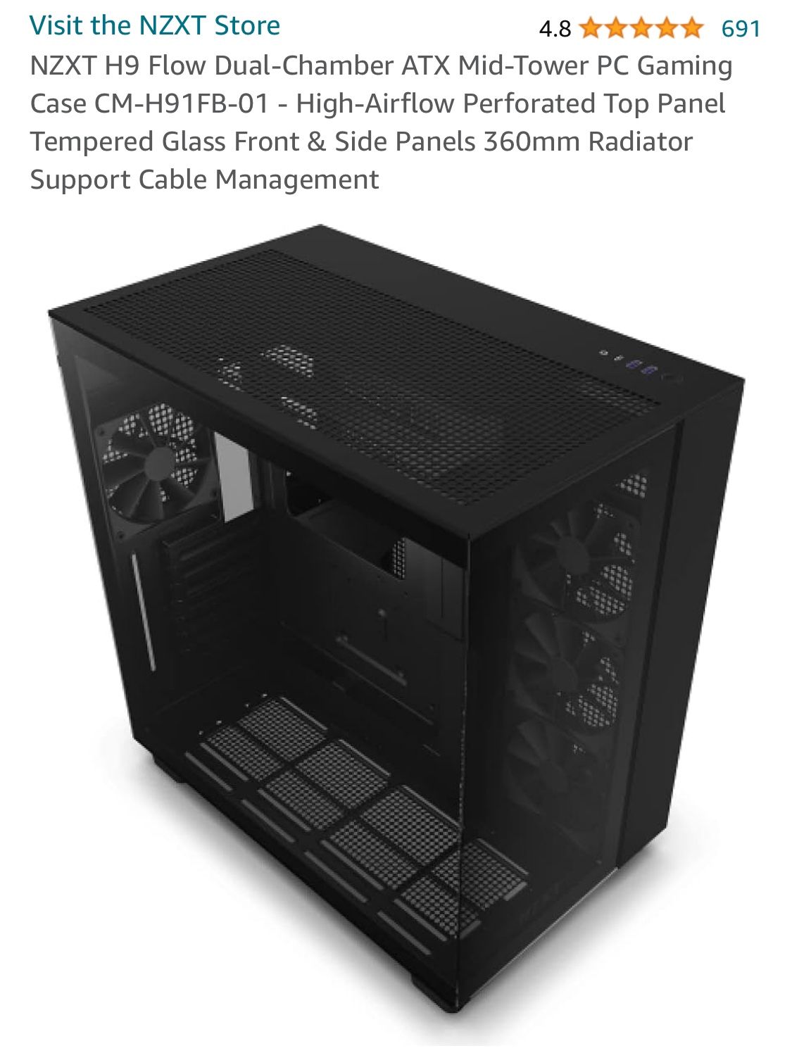 NZXT H9 Flow Dual Chamber Mid Tower Case