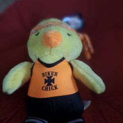 VINTAGE BIKER CHIC STUFFED ANIMAL 