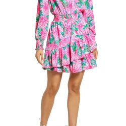 Lilly Pulitzer Cristiana Stretch Long Sleeve Minidress size 2 